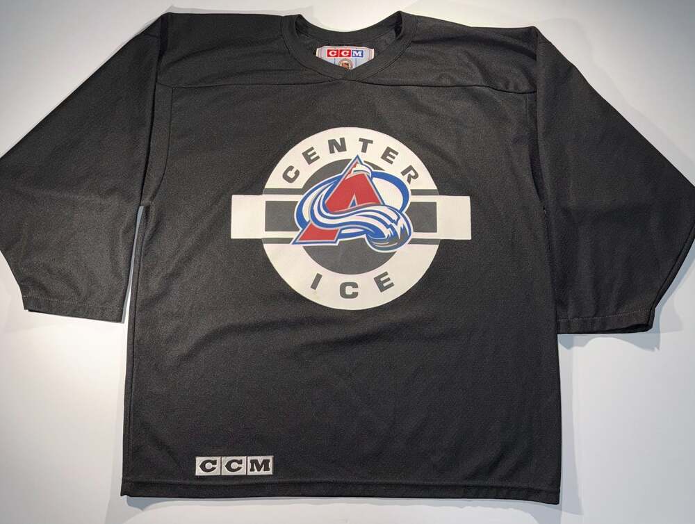 Vintage CCM Colorado Avalanche Center Ice NHL Hockey Practice Jersey Black